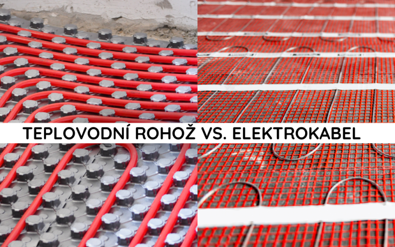 Podlahové vytápění pod dlažbou: elektrokabel vs. teplovodní rohož