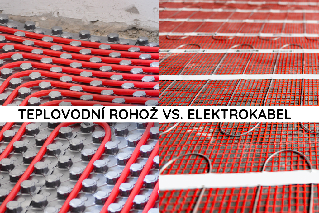 Podlahové vytápění pod dlažbou: elektrokabel vs. teplovodní rohož